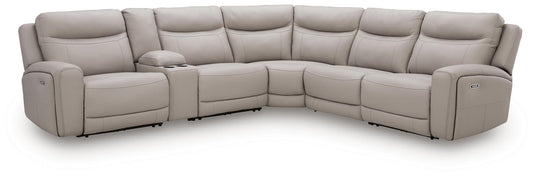 Gravier 6-Piece Power Reclining Sectional with Storage Console