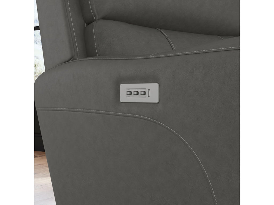Calvin Power Reclining Sofa with Console and Power Headrests and Lumbar