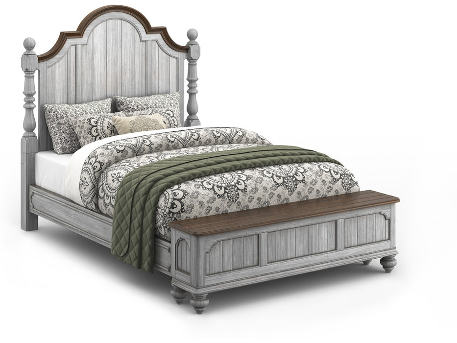 Plymouth Gray Queen Storage Bed