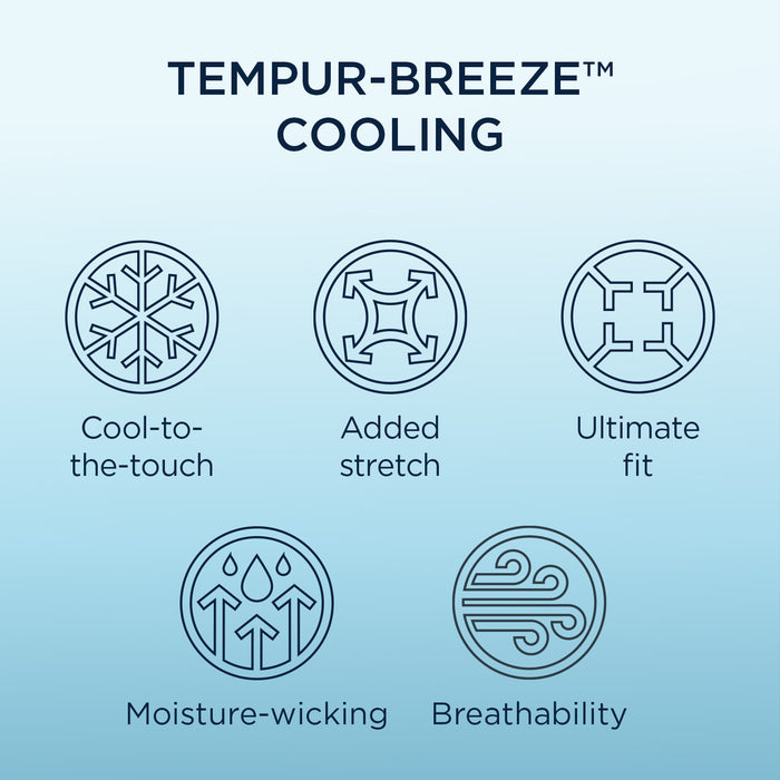 Linens Tempur-Pedic Breeze Pillowcase Set - Sleepy Blue