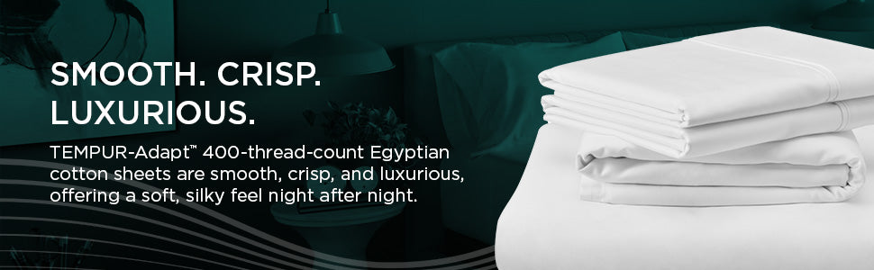 Linens TEMPUR Luxe Egyptian Cotton Pillowcase Set  Sleepy Blue