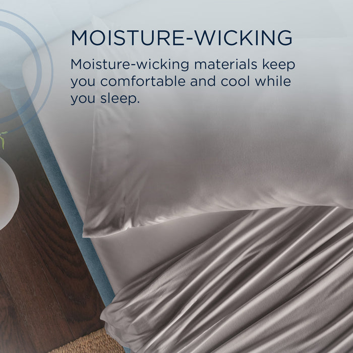 Linens TEMPUR Rayon from Bamboo Sheet Set Cool Gray