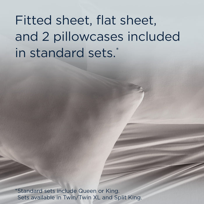 Linens TEMPUR Rayon from Bamboo Sheet Set Cool Gray