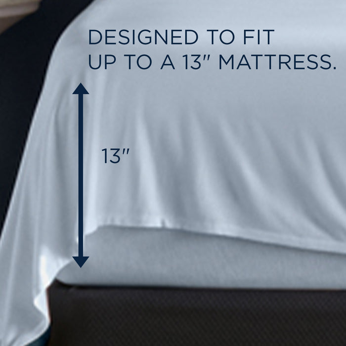 Linens TEMPUR Rayon from Bamboo Sheet Set Sleepy Blue