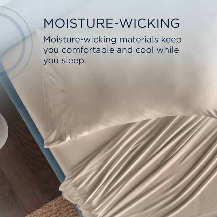 Linens TEMPUR Rayon from Bamboo Sheet Set Sandstone