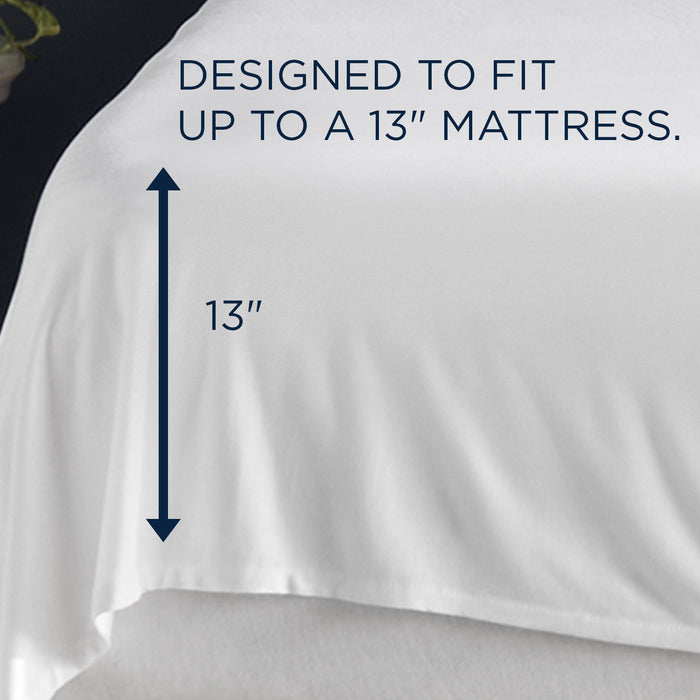 Linens TEMPUR Rayon from Bamboo Sheet Set White