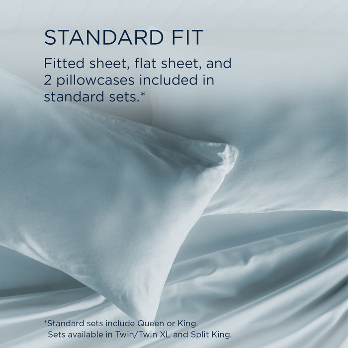 Linens TEMPUR Classic Cotton Sheet Set Sleepy Blue
