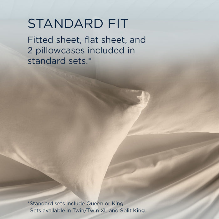 Linens TEMPUR Classic Cotton Sheet Set Sandstone