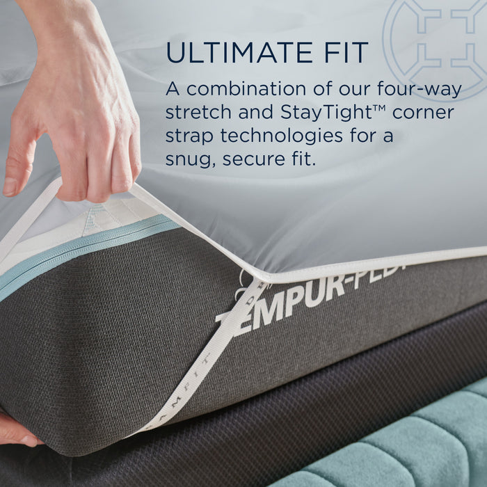 Linens TEMPUR Luxe Egyptian Cotton Sheet Set Silver Mist