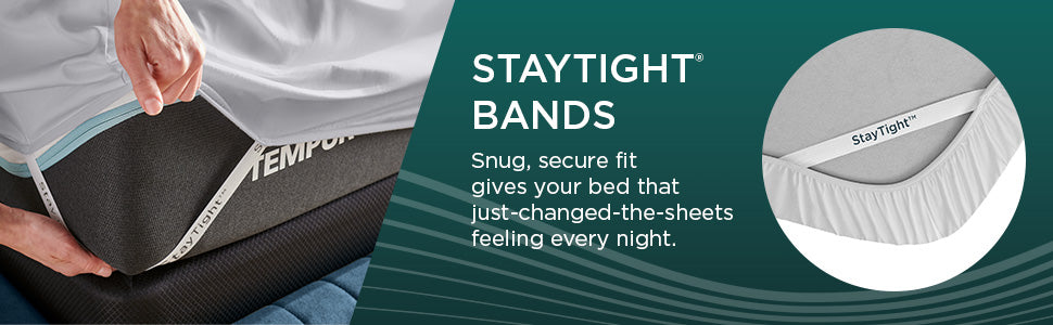 TEMPUR-Adapt™ TEMPUR-Adapt Luxe Egyptian Cotton Sheets - Sleepy Blue