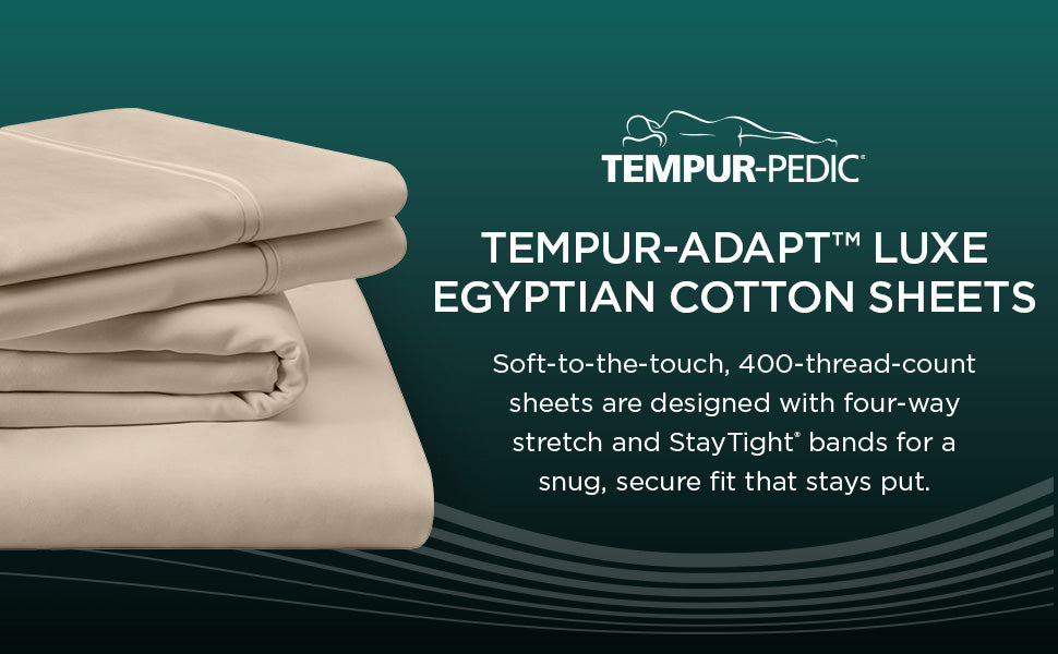 TEMPUR-Adapt™ TEMPUR-Adapt Luxe Egyptian Cotton Sheets - Graphite