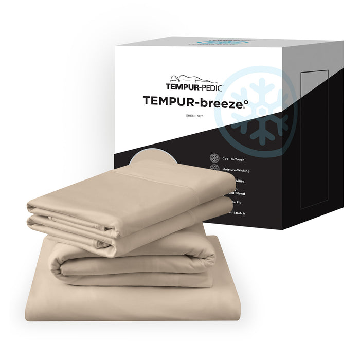 Linens TEMPUR breeze cooling Sheet Set Sandstone