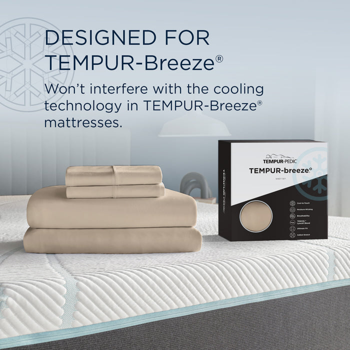 Linens TEMPUR breeze cooling Sheet Set Sandstone
