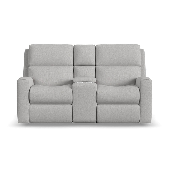 Score Power Reclining Loveseat w/ Console & Power Hdrsts