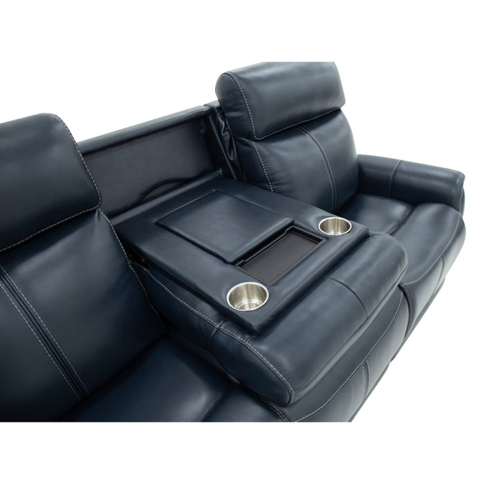 View Power Reclining Sofa with Console, Power Headrests & Lumbar