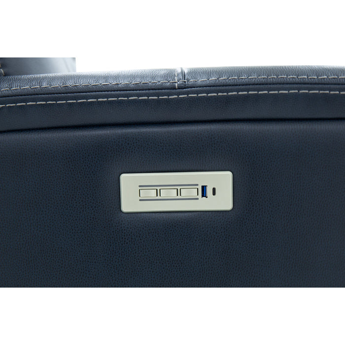 View Power Reclining Sofa with Console, Power Headrests & Lumbar