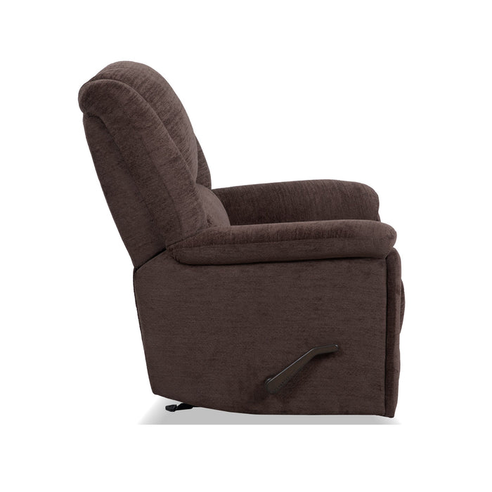 Plush Fabric Gliding Recliner