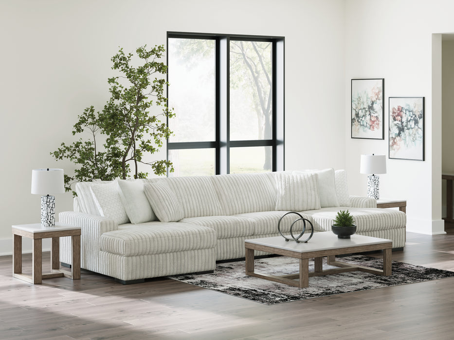 Stupendous 4-Piece Sectional with Double Chaise