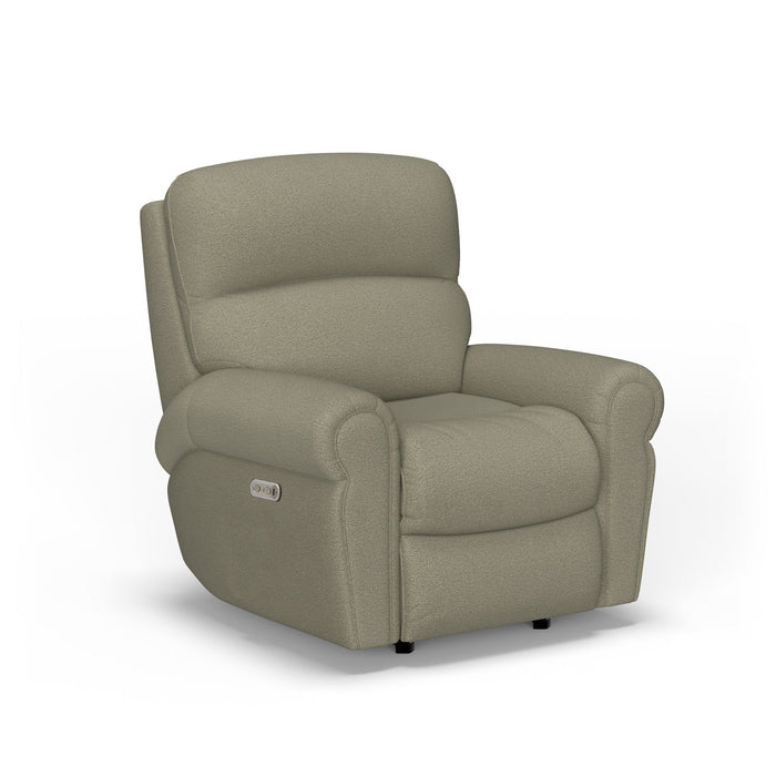 Langston Fabric Power Rocking Recliner with Power Headrest