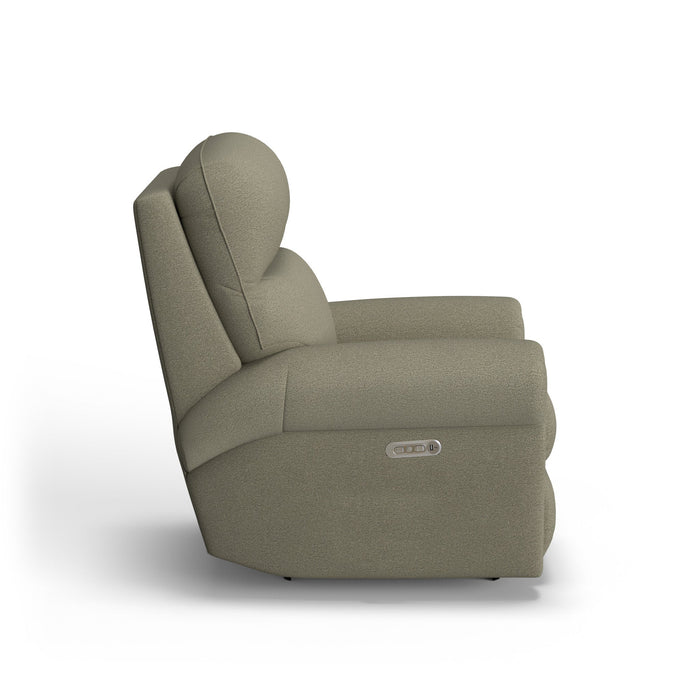 Langston Fabric Power Rocking Recliner with Power Headrest