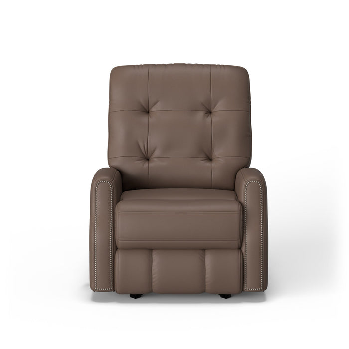 Devon Leather Power Rocking Recliner with Power Headrest