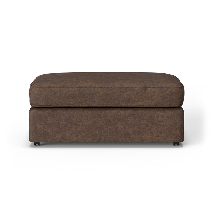 Vail Leather Cocktail Ottoman