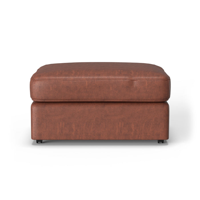 Vail Leather Ottoman