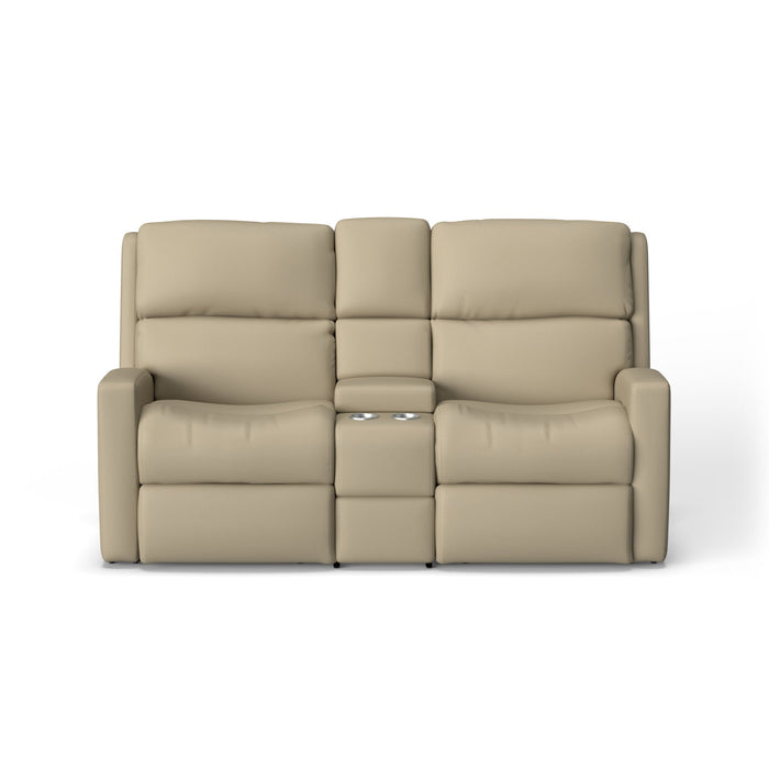 Catalina Leather Power Reclining Loveseat with Console