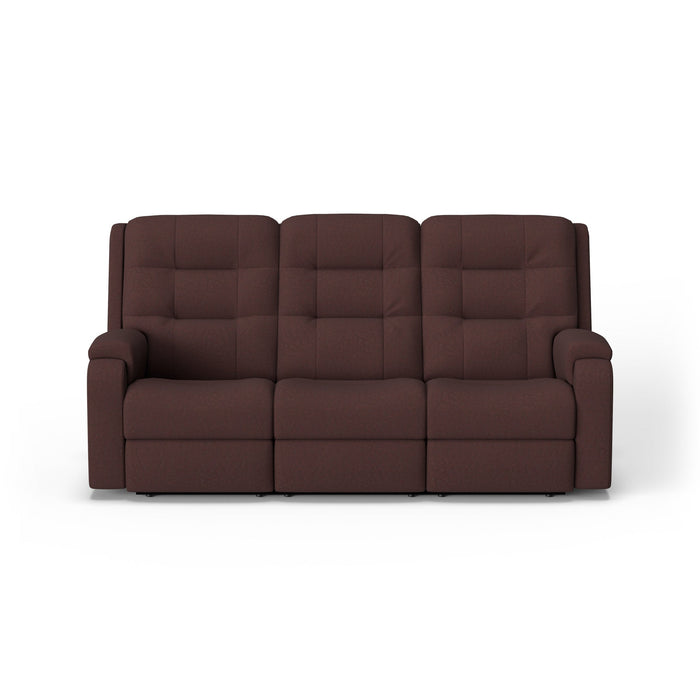 Arlo Leather Power Reclining Sofa with Power Headrests & Lumbar