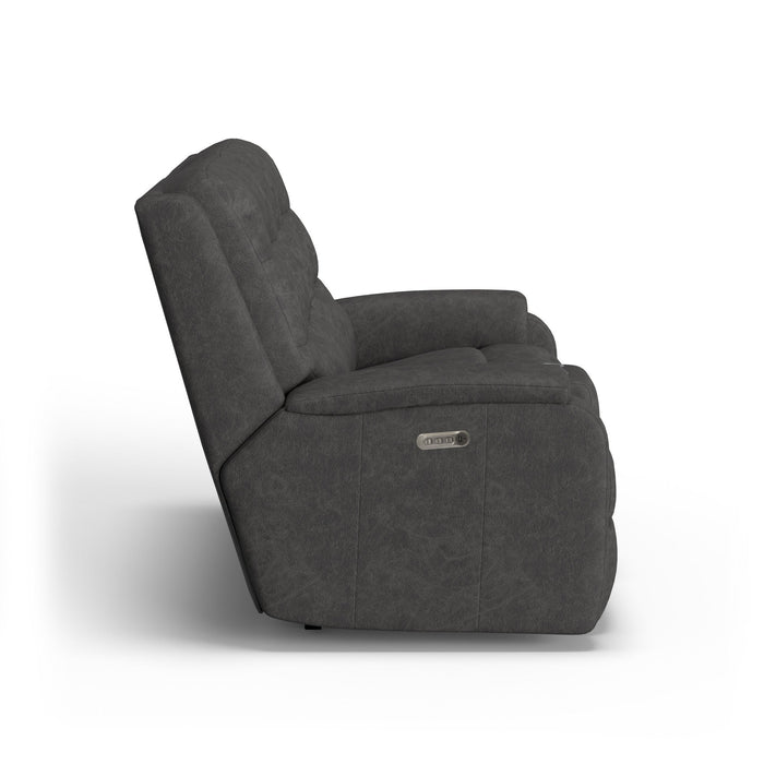 Arlo Leather Power Reclining Loveseat with Console & Power Headrests & Lumbar