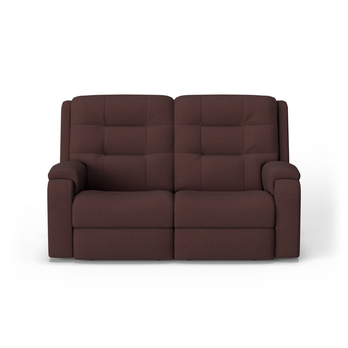 Arlo Leather Power Reclining Loveseat with Power Headrests