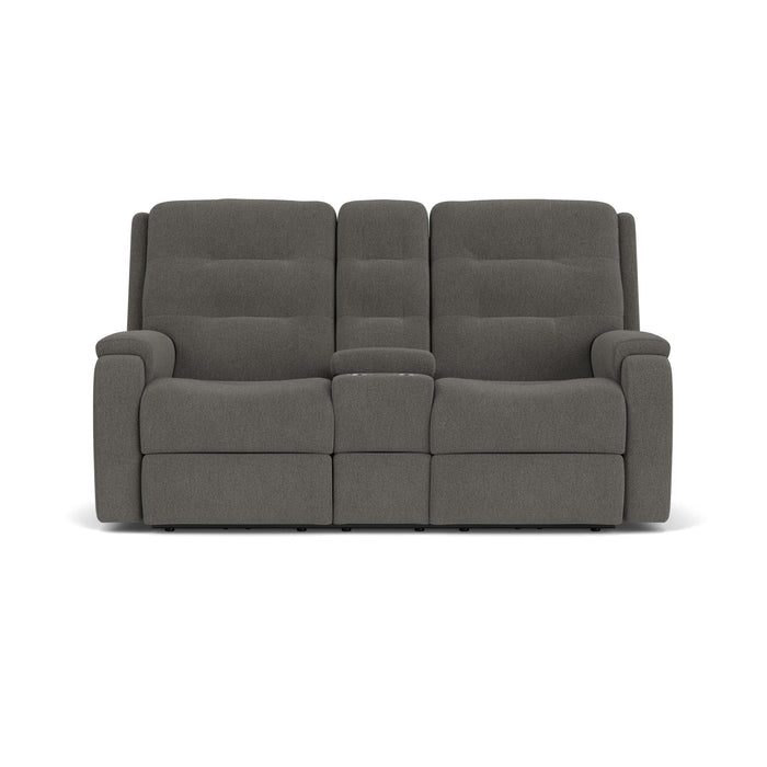 Arlo Fabric Power Reclining Loveseat with Console
