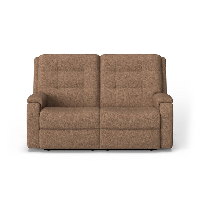 Arlo Fabric Power Reclining Loveseat with Power Headrests & Lumbar
