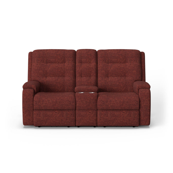 Arlo Fabric Power Reclining Loveseat with Console