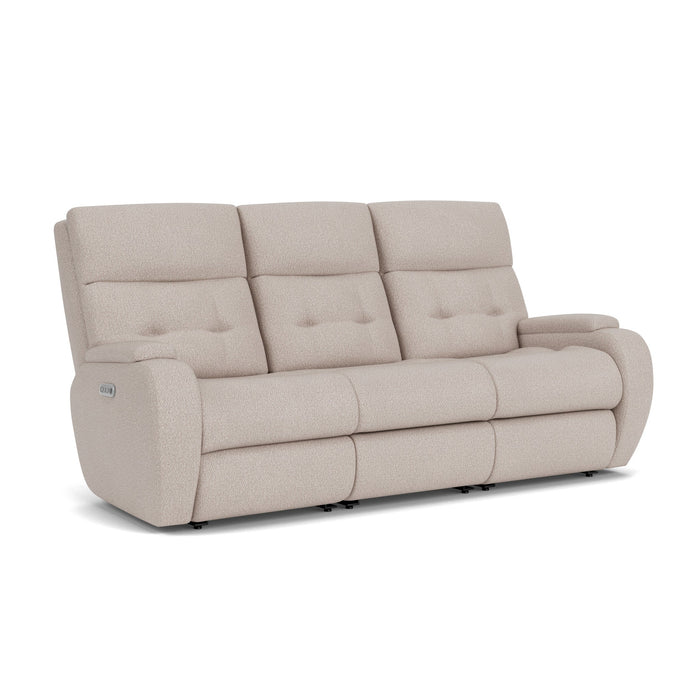 Strait Fabric Power Reclining Sofa with Power Headrests