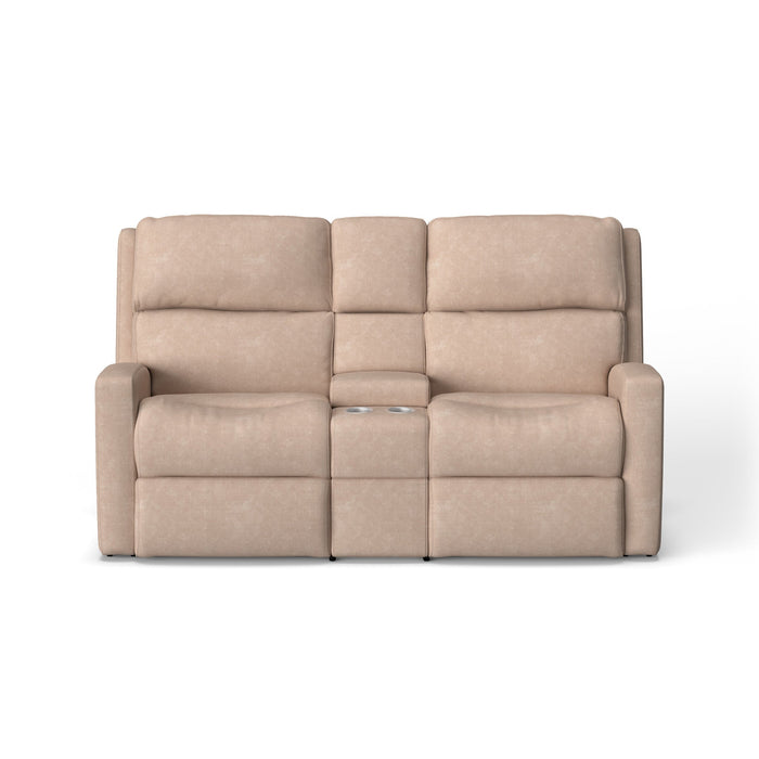 Catalina Fabric Power Reclining Loveseat with Console & Power Headrests