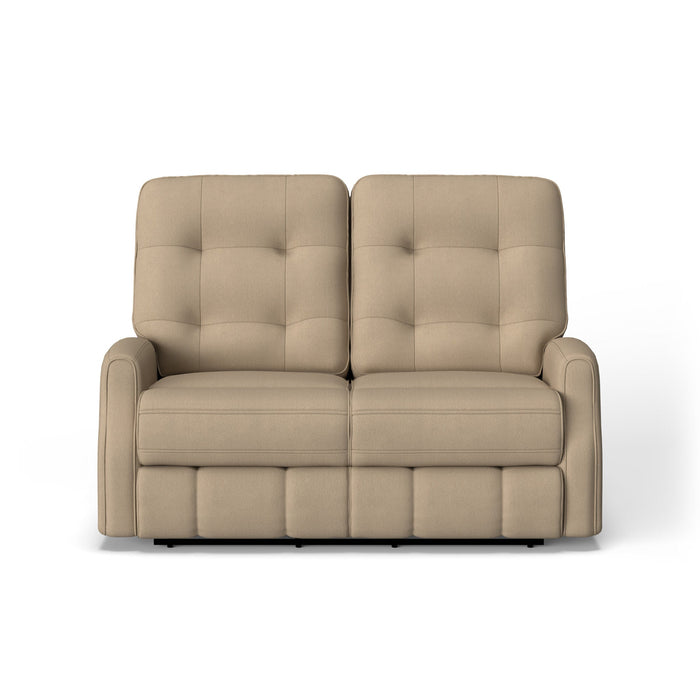 Devon Fabric Power Reclining Loveseat with Power Headrests