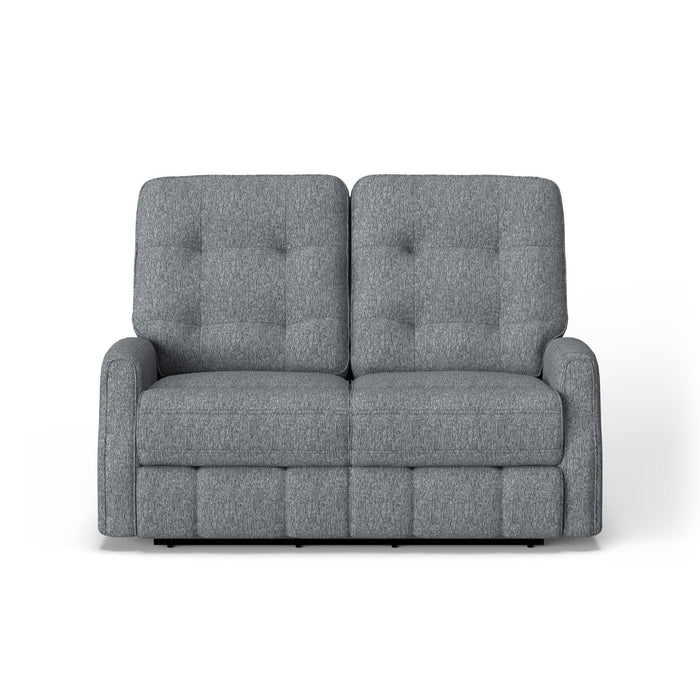 Devon Fabric Power Reclining Loveseat with Power Headrests