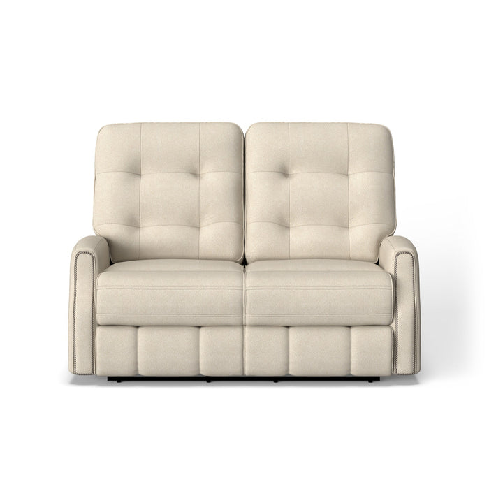 Devon Fabric Power Reclining Loveseat with Power Headrests
