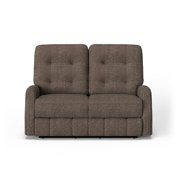 Devon Fabric Power Reclining Loveseat with Power Headrests