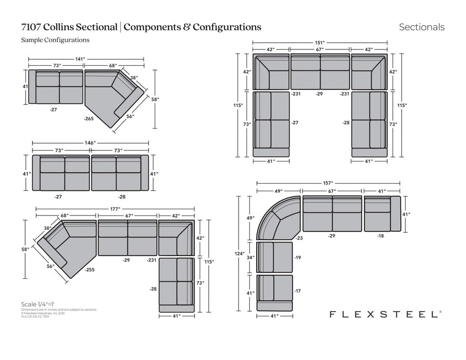 Collins Fabric Sectional