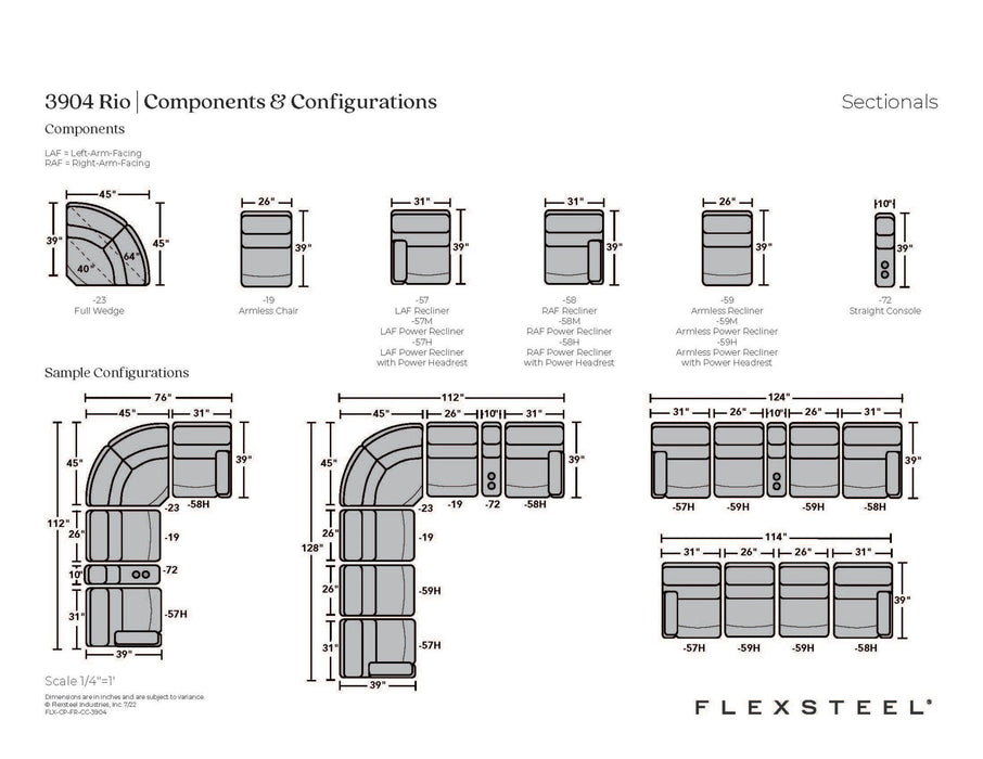 Rio Leather Power Reclining Sectional with Power Headrests