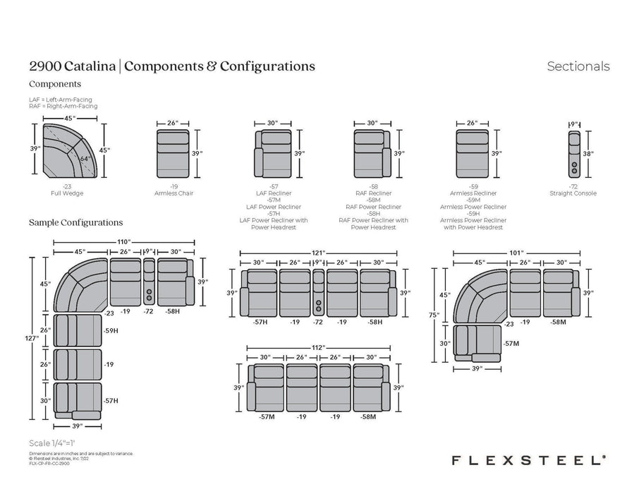 Catalina Fabric Power Reclining Sectional
