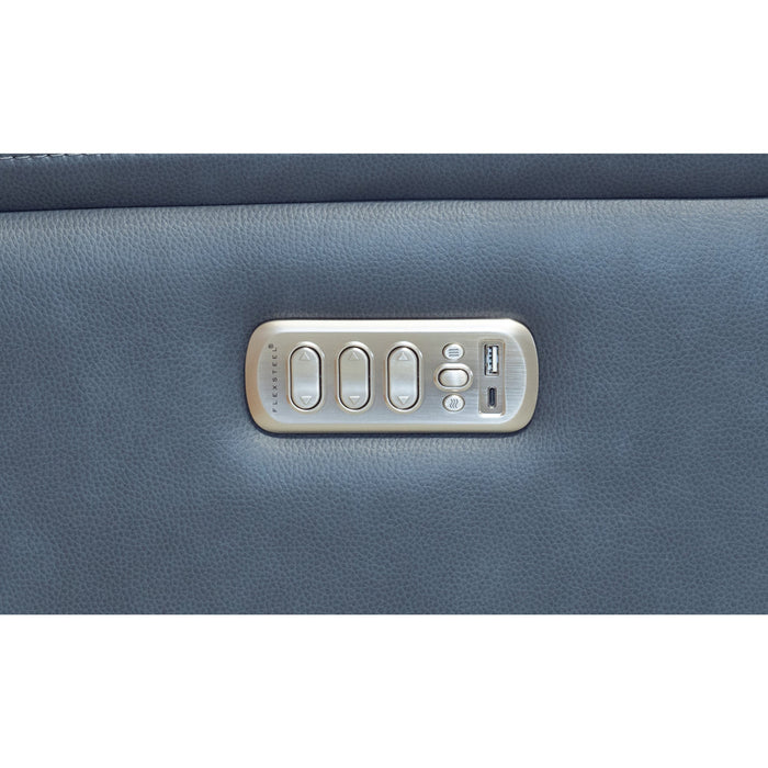 Vernon Admiral Fabric Power Reclining Sectional with Power Headrest, Lumbar, Heat, & Massage