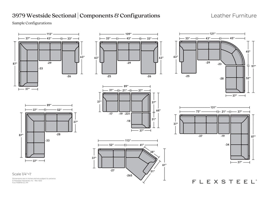 Westside Leather Sectional