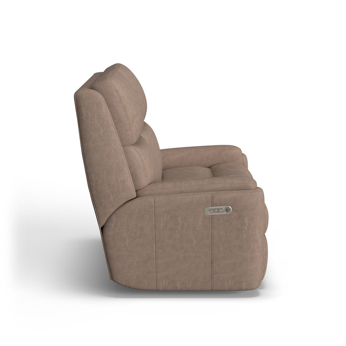 Rio Leather Power Reclining Loveseat with Power Headrests