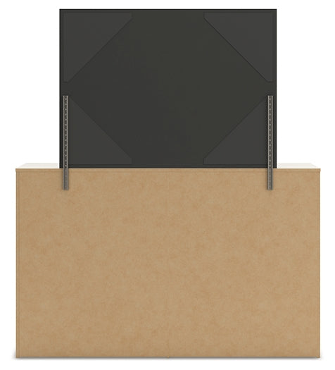 Lawroy Queen Panel Storage Bed with Mirrored Dresser, Chest and Nightstand