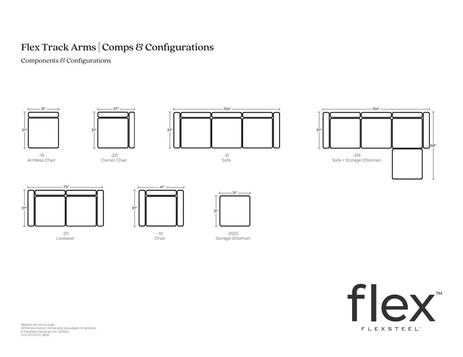 Flex Gray Fabric Sectional