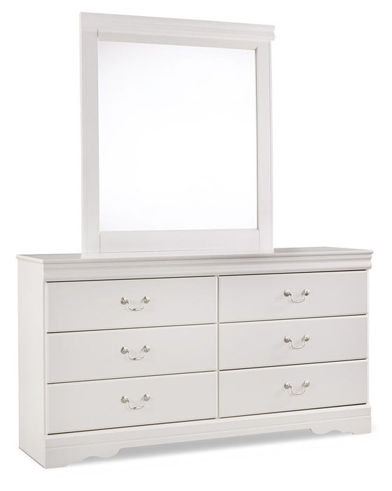 Anarasia Full Sleigh Bed, Dresser, Mirror, Chest and Nightstand