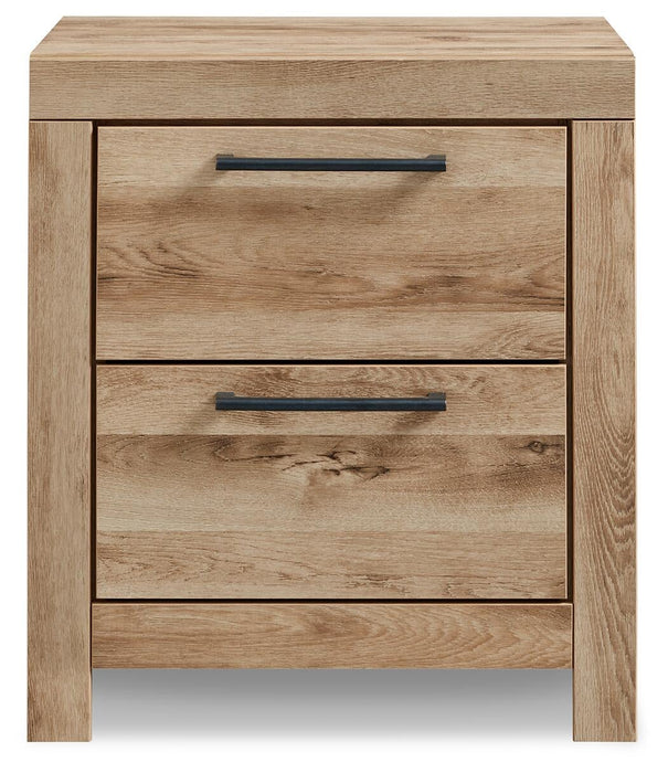 Hyanna Queen Panel Bed with 2 Side Storage, Dresser, Mirror and Nightstand
